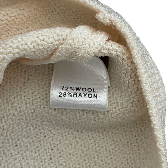 St. John Collection Women's Ivory Wool Blend SS Sweater Top, Size M NWT - Picture 4 of 6